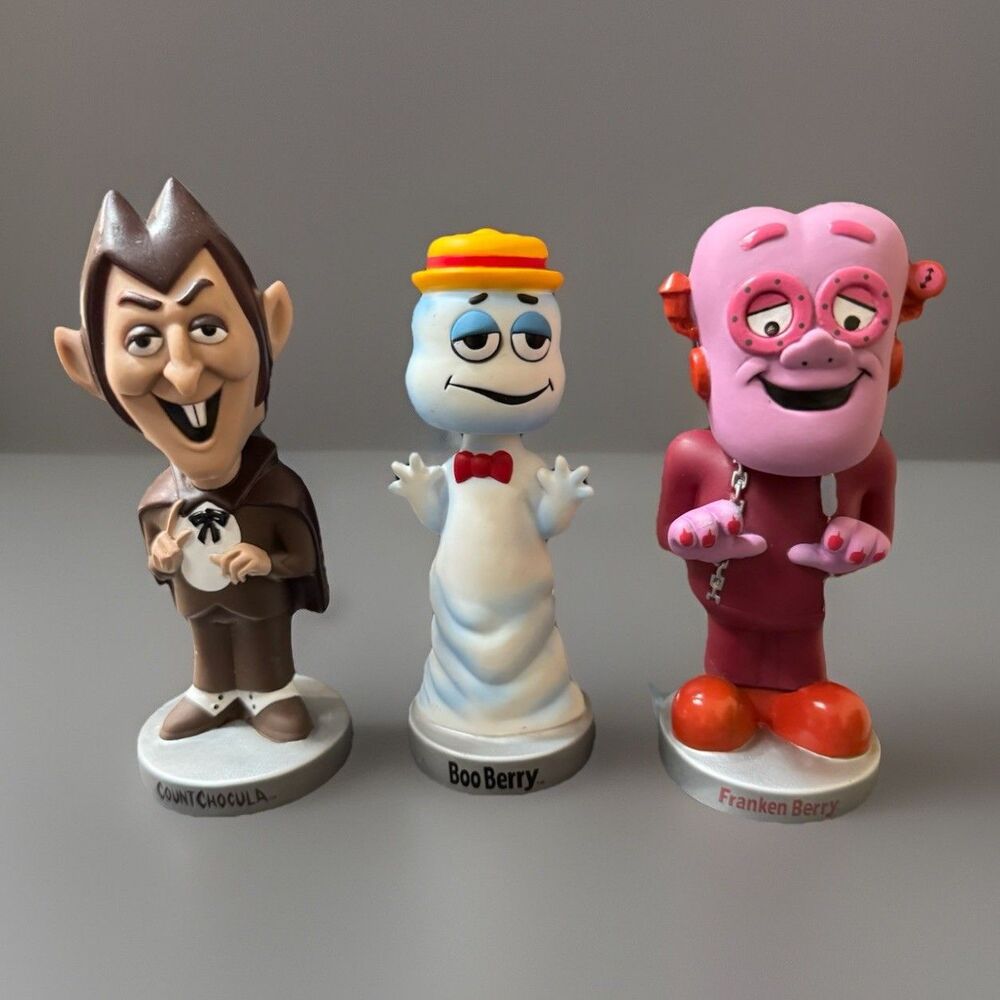 Wacky Wobbler General Mills Funko Count Chocula, Franken Berry & Boo Berry Rare